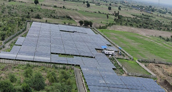 Dalmia Bharat Green Vision Ltd solar plant at Sattur, Tamil Nadu, built with Saatvik 545 Wp Mono PERC modules