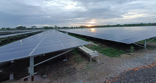 Dalmia Cement (Bharat) Ltd solar plant at Belagum, Karnataka, built with Saatvik 545 Wp Mono PERC modules