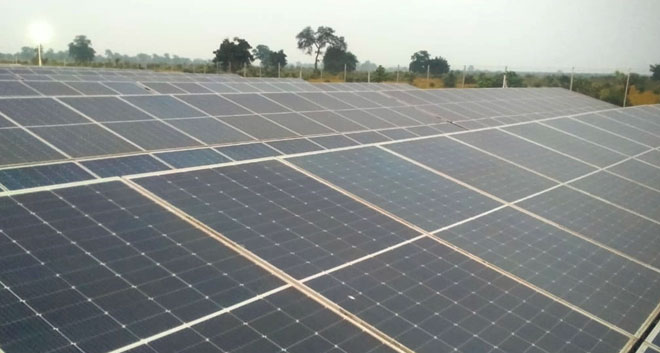 Jindal Steel & Power Ltd solar plant at Chilhati, Chhattisgarh, built with Saatvik 545 Wp Mono PERC modules