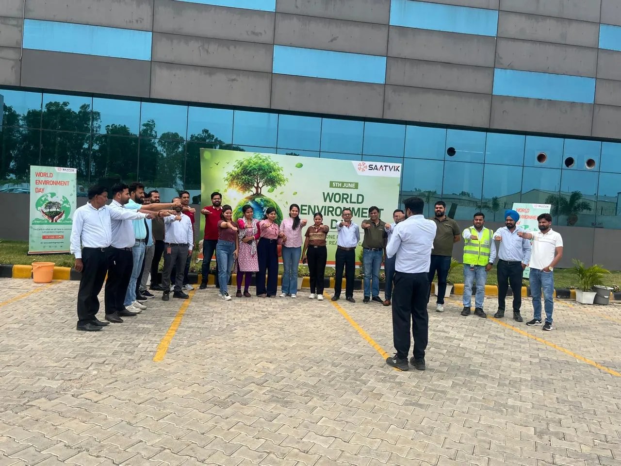 Saatvik team marking World Environment Day at the manufacturing facility